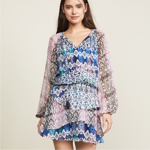 Ramy Brook Kayden Ruffle Midi Dress Size Medium - Picture 1 of 13